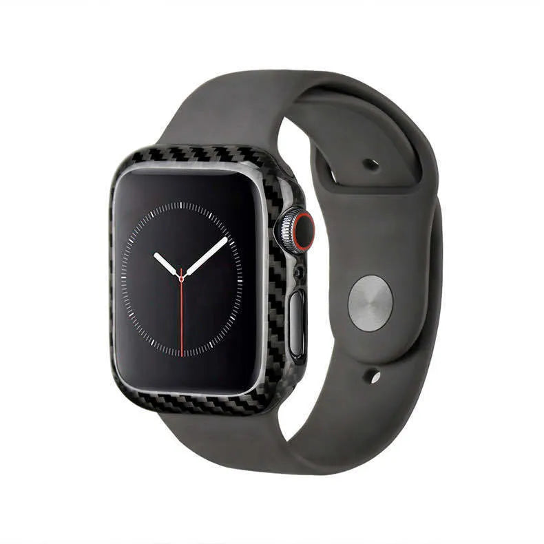Ultra-thin black leather protective case for a 44mm Apple Watch 4.