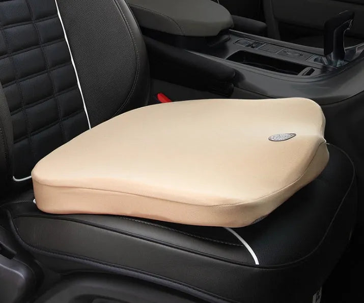Car monolithic cushion with memory cotton filling, 47x45x7cm, in Crystal grey colour on car seat