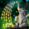 Resin elephant garden statue with LED lighting for outdoor decoration
