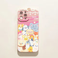 Cartoon cute animal printed TPU anti-drop phone case for iPhone 15, showing Flower Panda design on a white iPhone