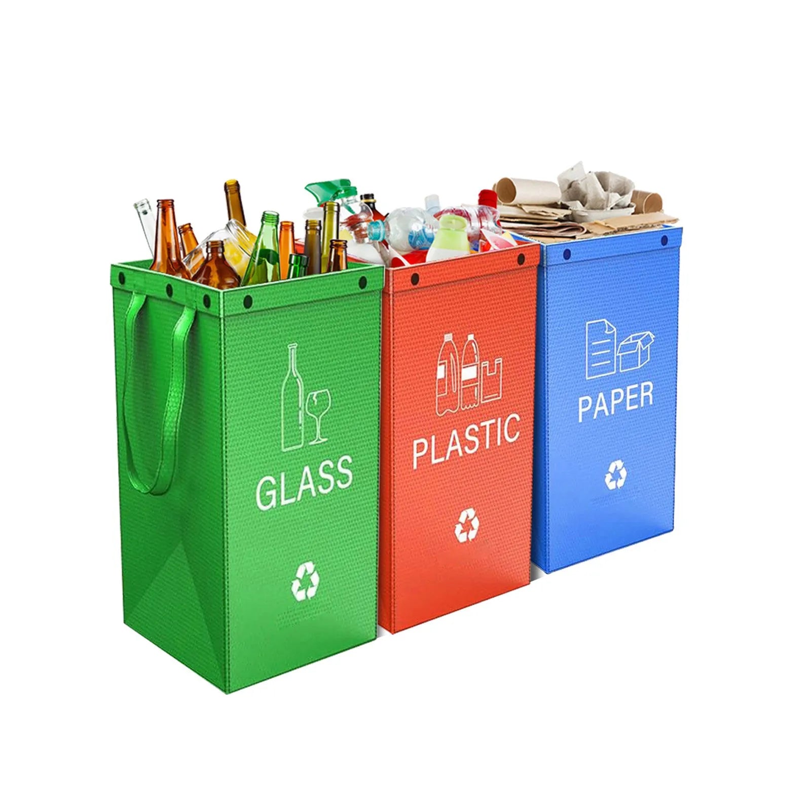 40-litre blue household plastic bin with waterproof construction for indoor waste classification