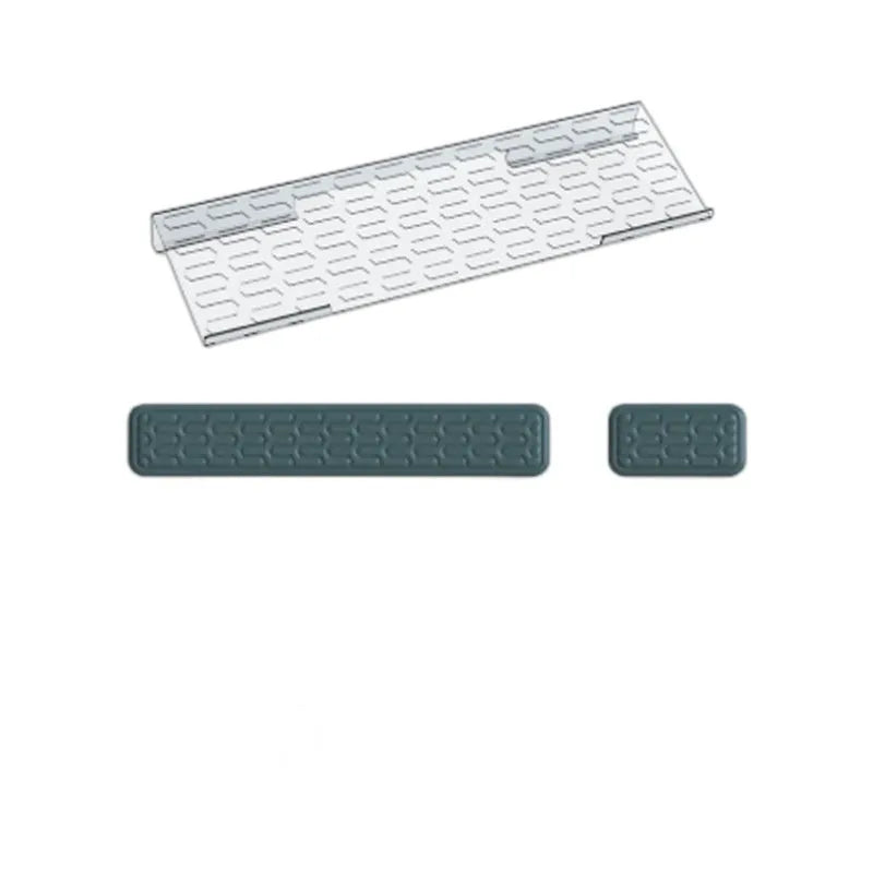 Double-sided keyboard and mouse pad with memory foam wrist support in multiple colour options