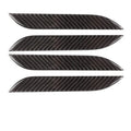 Carbon fibre patterned adhesive door handle patches for Tesla Model S interior protection