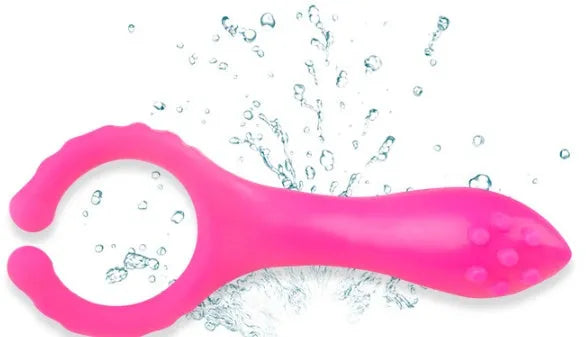 Rose Red silicone vibration clip with 103mm length and 20mm width