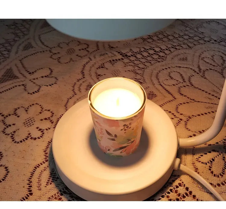 European-style aromatherapy melting wax lamp with dimmer switch in white or yellow colour options