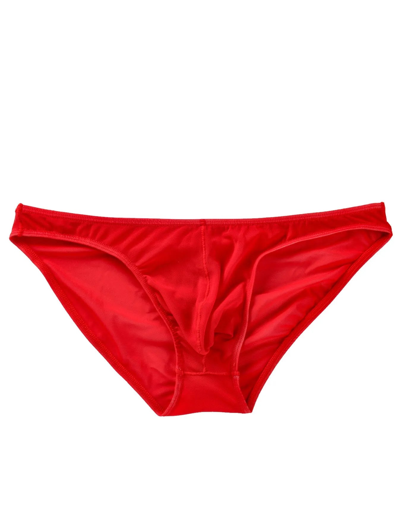 Men's black quick-drying nylon shorts with triangle mid waist design on hanger