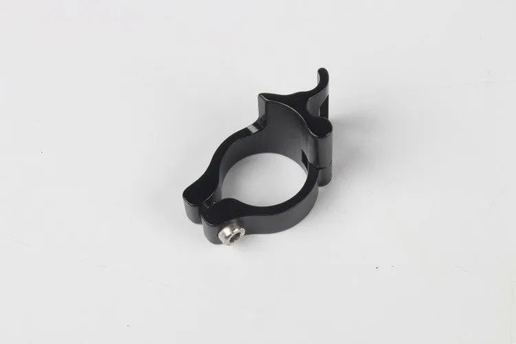 Black aluminium vehicle clamp ring with steel frame showing 28.6mm diameter