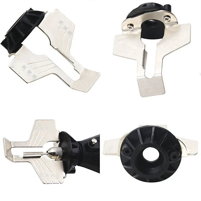 Electric chain sharpening accessories set with high speed steel attachment and ruler