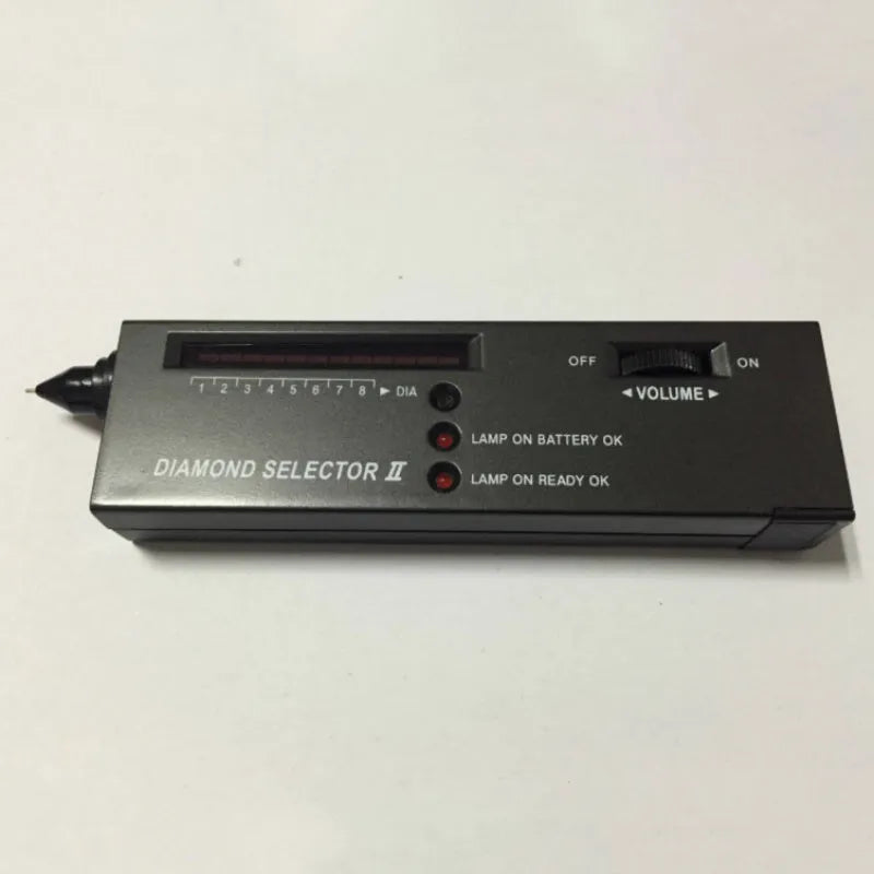 Black diamond thermal conductivity tester with metal probe measuring 135mm long for gem identification
