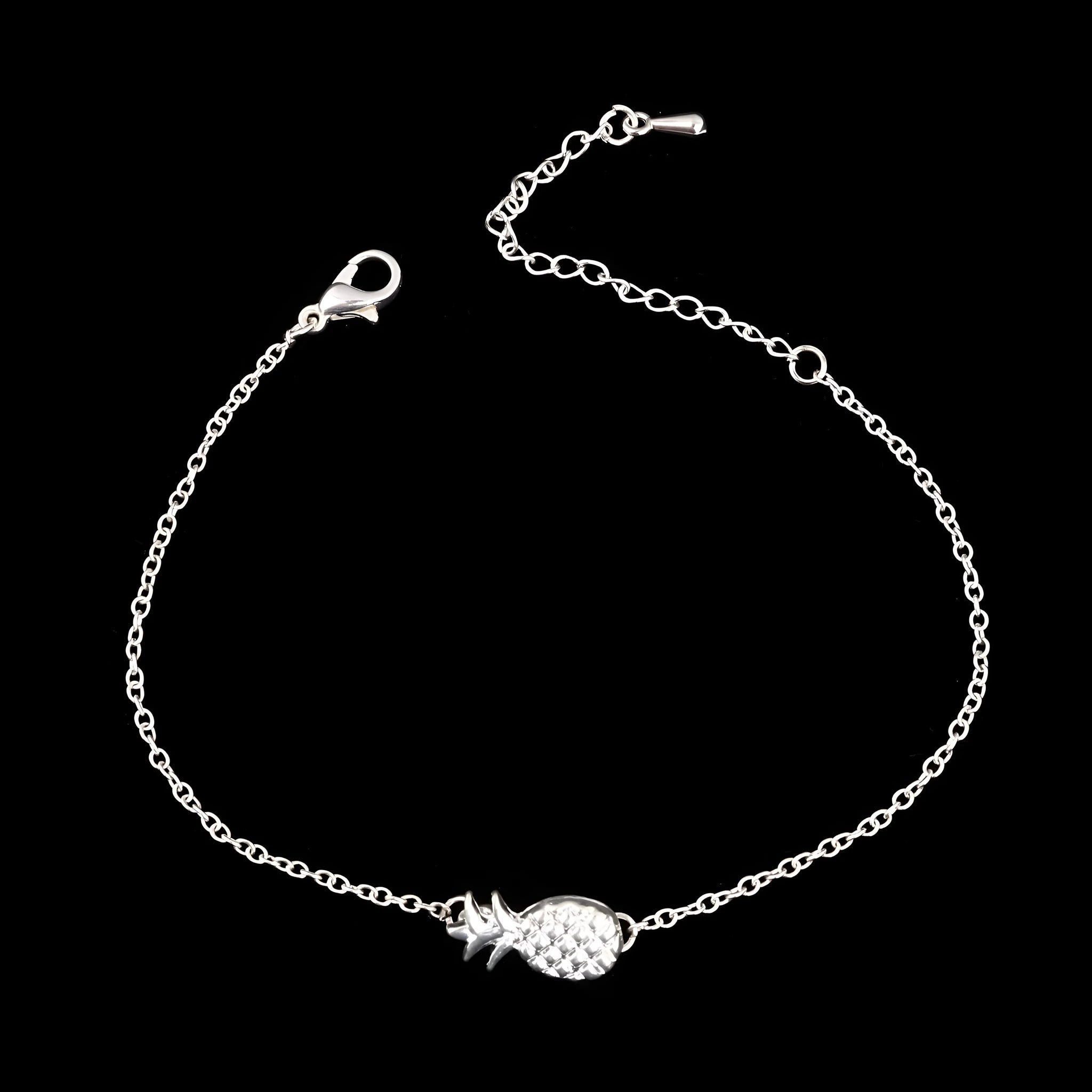 XINGX series alloy pineapple charm bracelet in gold and silver colour options