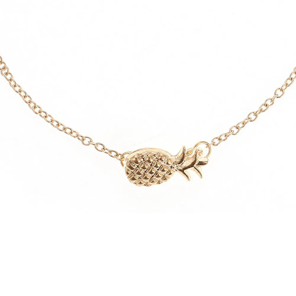 XINGX series alloy pineapple charm bracelet in gold and silver colour options