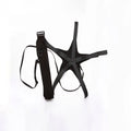 Black football juggling training belt with rotating mechanism for solo practice drills