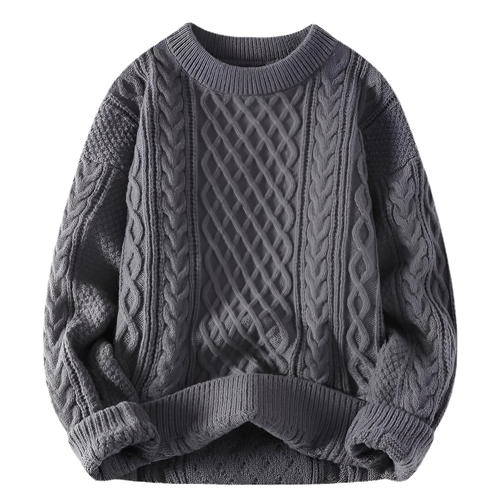 Men's fashion twist knitwear pullover in Vinylon fibre available in khaki, gray, black, green, beige, blue, and red