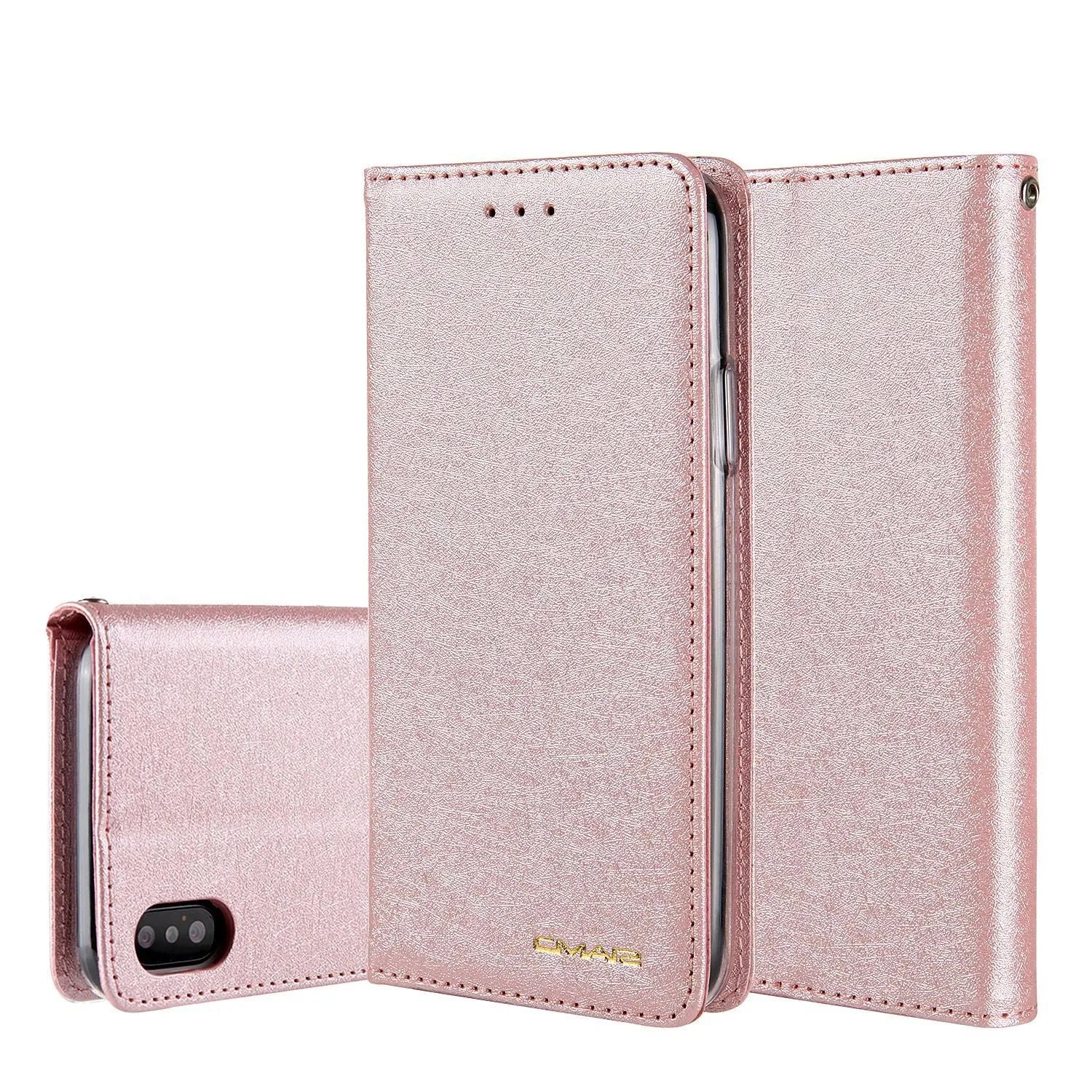 Apple flip phone case with card slots in PU leather for iPhone models