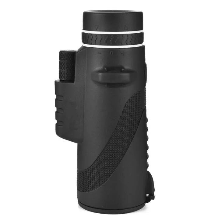 Black HD 40x60 monocular telescope showing 60mm objective lens and compact body design.