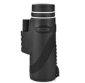 Black HD 40x60 monocular telescope showing 60mm objective lens and compact body design.