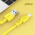 USB-C charging cable in five colours with straight connectors and 1.2m length