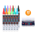 Electronic fluorescent board highlighter pen with 6mm chisel tip in oblique plastic shell