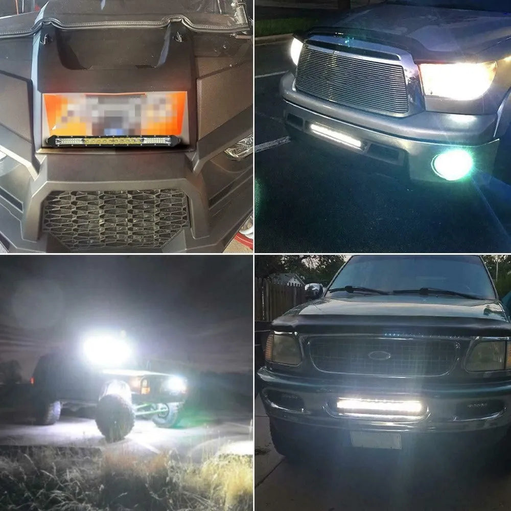 Ultra-thin aluminium alloy LED light strip for Model TY car roof or front bumper in three length options.