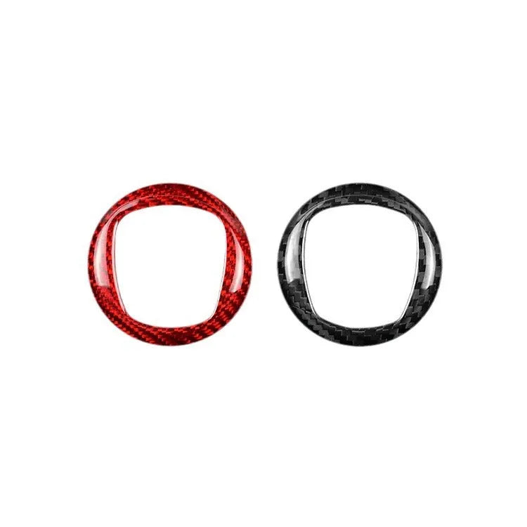 Real dry carbon carbon fibre steering wheel decorative frame in black or red colour options