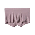 Green seamless modal men's mid waist underwear laid flat