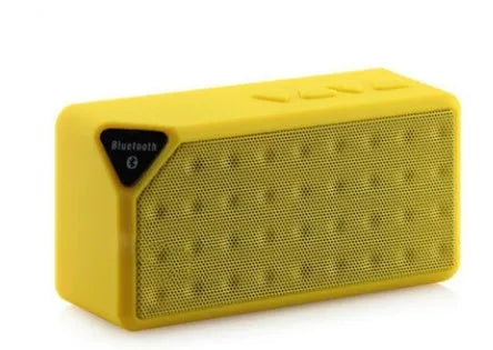 Cannon X3 small cube wireless Bluetooth speaker in five colour options on a white background.
