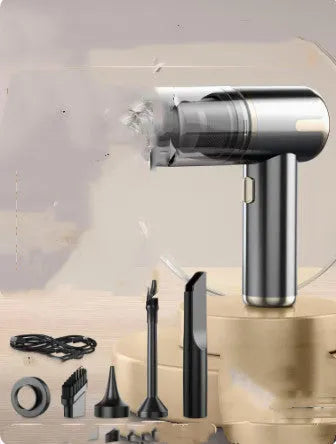 Cordless handheld vacuum cleaner with accessories for car interior cleaning