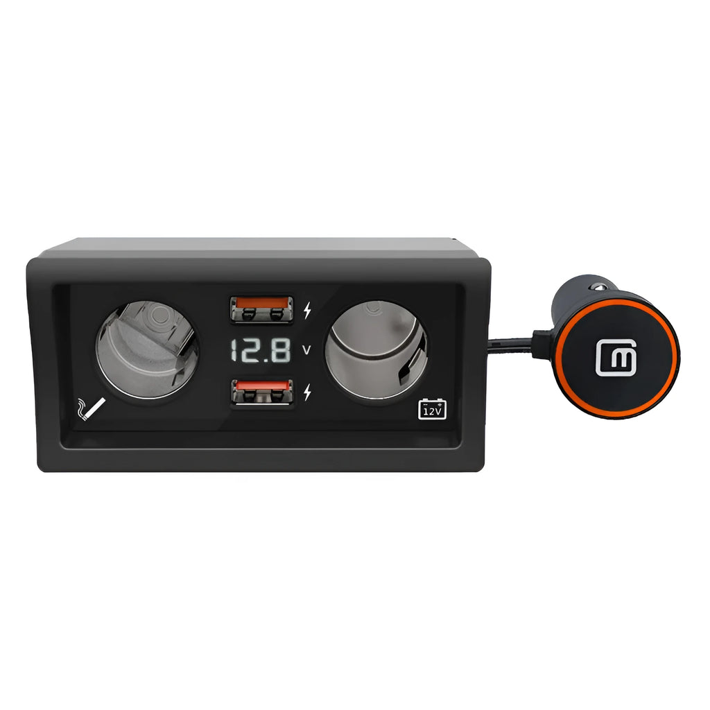 QC3.0 fast car charger for Lavida Pola Weiling vehicles with USB port, shown in Android and Apple model versions.