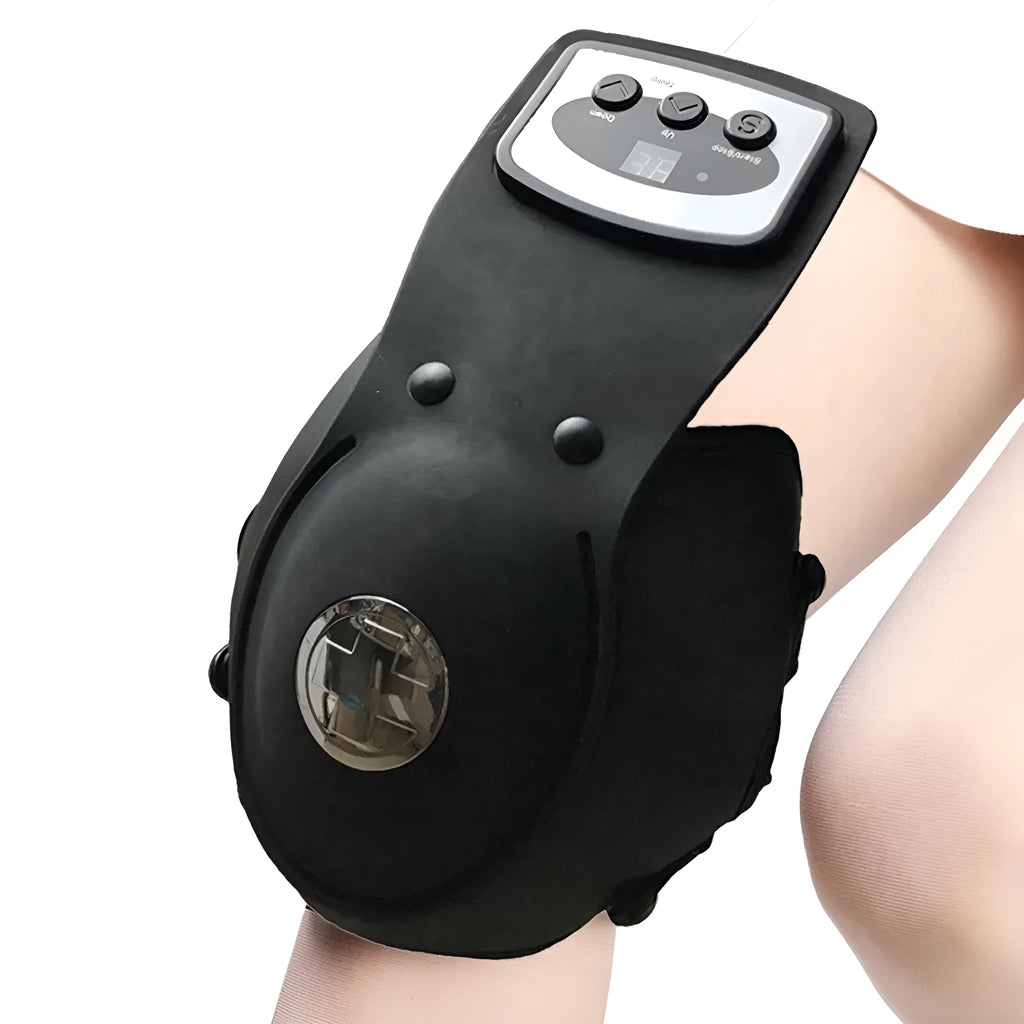 Infrared knee and shoulder massager with adjustable temperature control, knee pads, and shoulder pads.