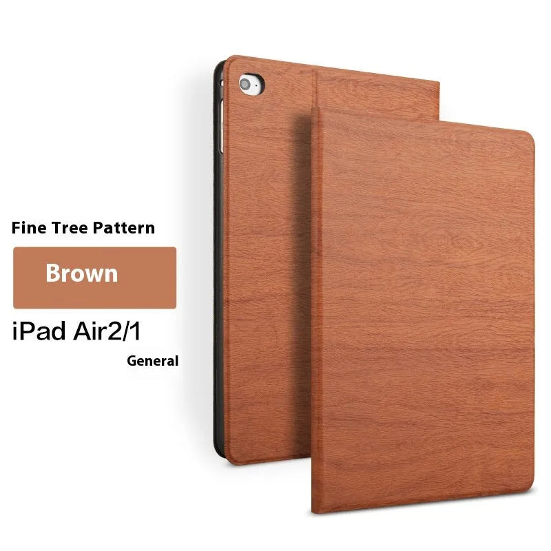 Sapphire blue imitation leather iPad cover with a built-in universal sleep/wake bracket.