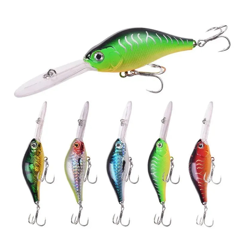 10.5cm hard plastic Mino Lure fishing bait in assorted colours for deep diving predator fishing