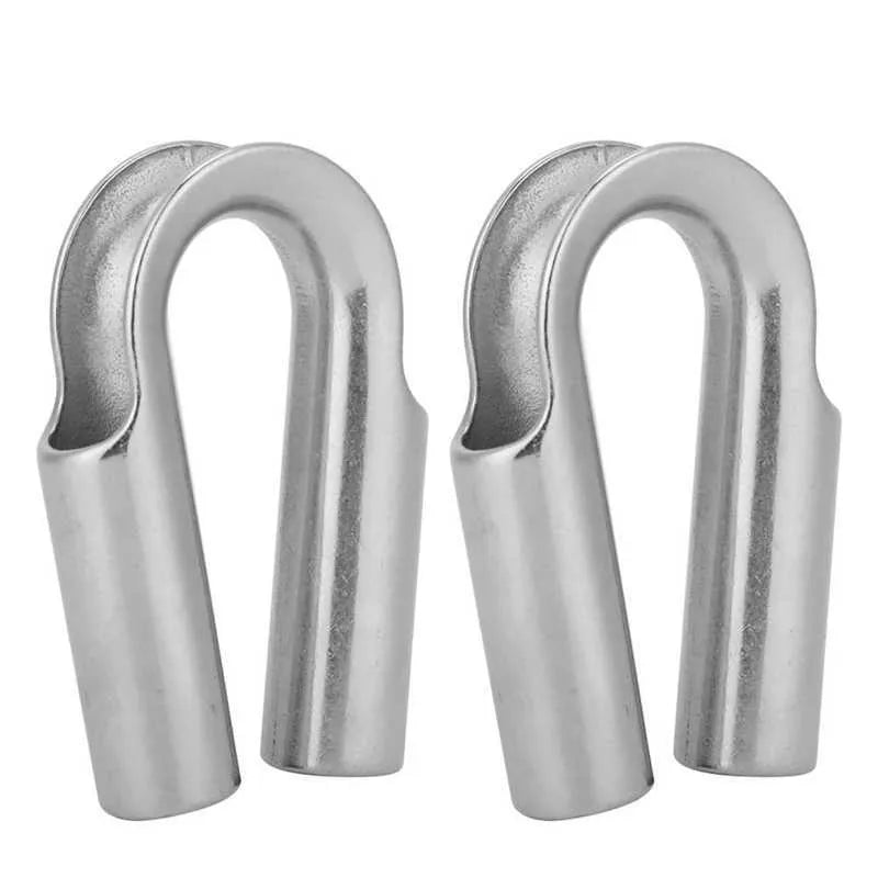 Stainless steel tubular chicken heart ring for pipe and cable support in various sizes