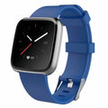 Fitbit Versa Lite replacement TPE wrist strap in large size, shown in multiple colour options.