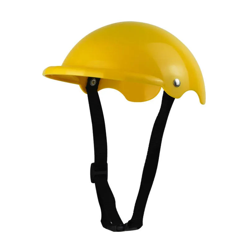 Small plastic pet helmet in pink, black, yellow, or green for dogs and cats