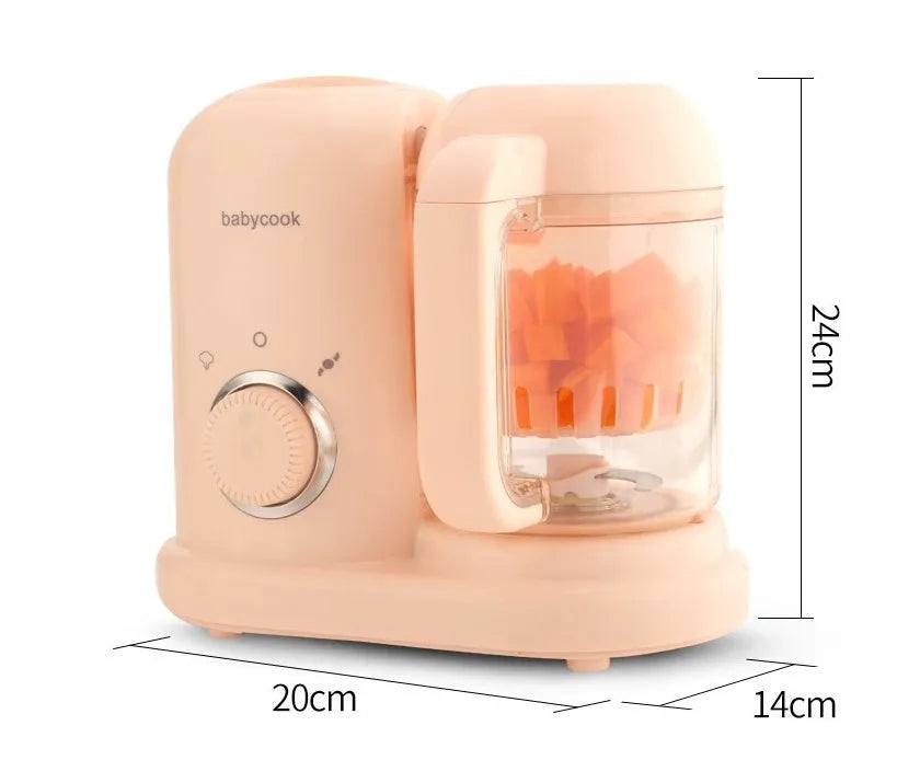 Baby food processor with steamer and blender functions in green colour with 10 litre capacity