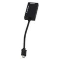 Black HD to HDMI adapter for connecting smartphones to televisions and monitors