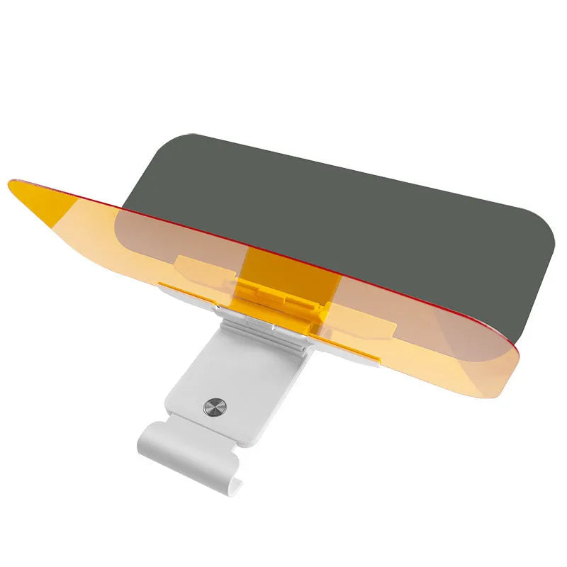 Anti-glare car sun visor with telescopic adjustment and acrylic lens