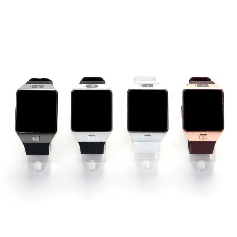 Silver grey smart watch with 1.44-inch touch screen on a wrist, showing Bluetooth call interface.