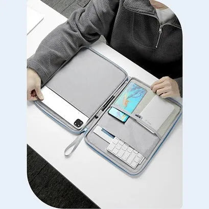 Imitation leather tablet protective case with carrying handle in various colours