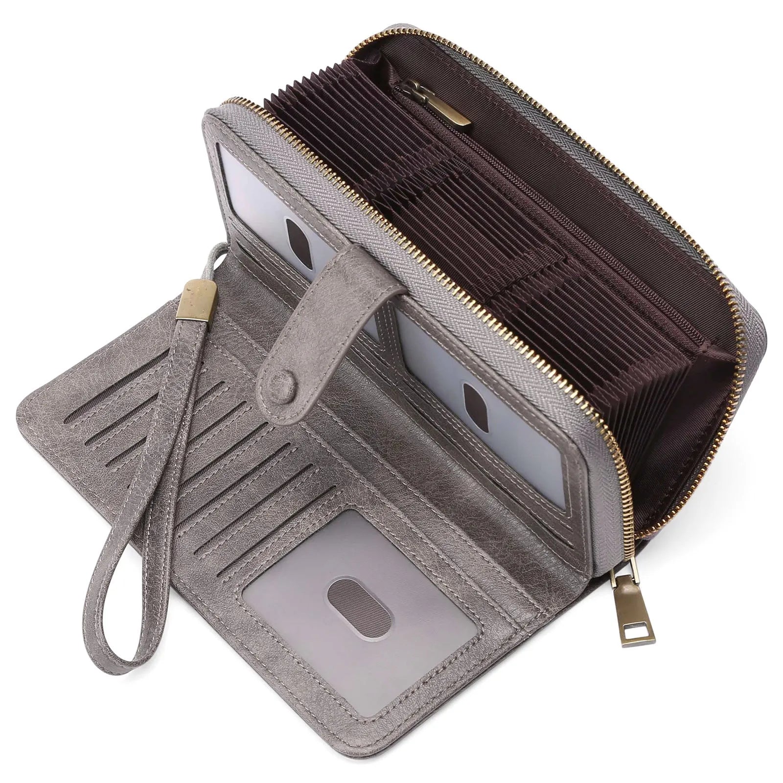 PU expanding women's long wallet passport bag with RFID protection in multiple colour options