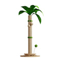 Vertical cat climbing frame with hemp rope scratching posts and a canna coloured column