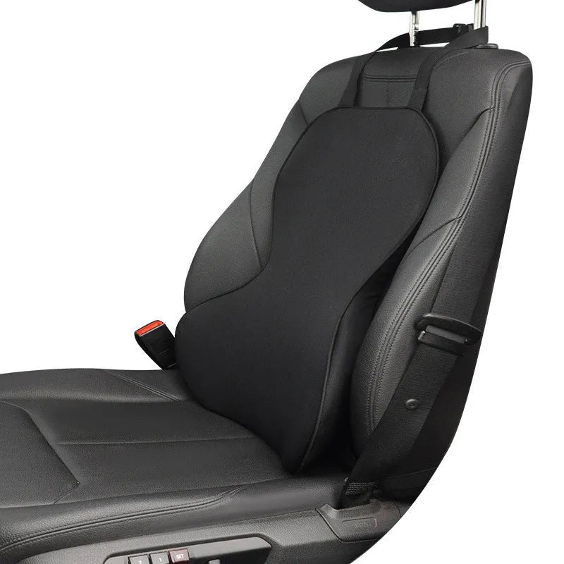 Universal fit car lumbar support cushion with memory cotton filler in a choice of colours.