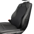 Universal fit car lumbar support cushion with memory cotton filler in a choice of colours.