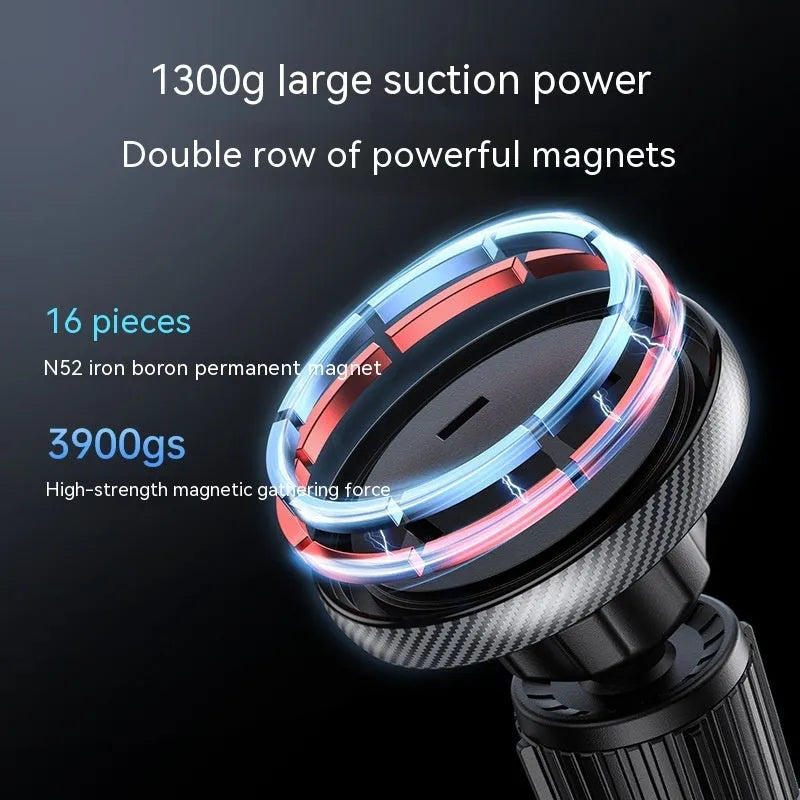 Car mobile phone air outlet metal hook type magnetic suction car navigator bracket