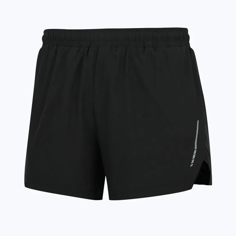 Men's straight-cut quick-dry running shorts in grey, available in multiple colours and sizes.