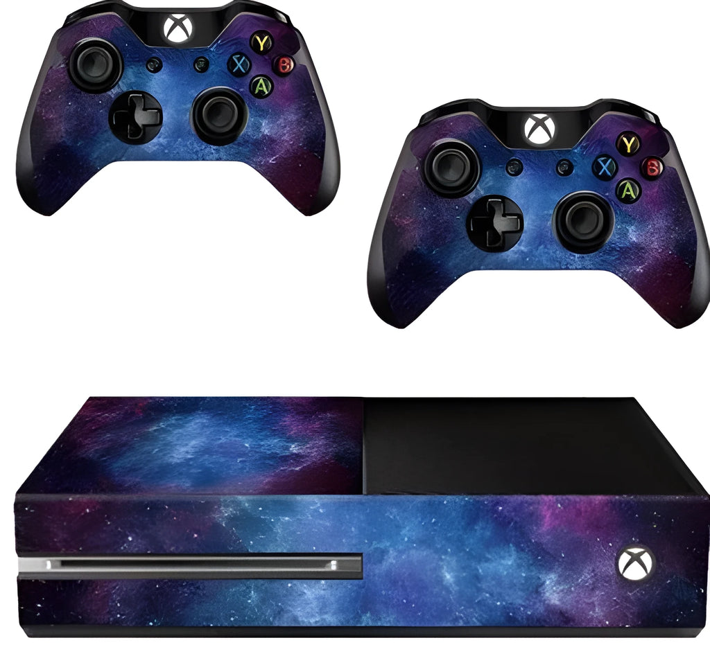 Blue matte film skin sticker set for Xbox One console protection and decoration