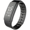I6 smart sports bracelet with 0.96 inch touch screen in black or green colour on wrist