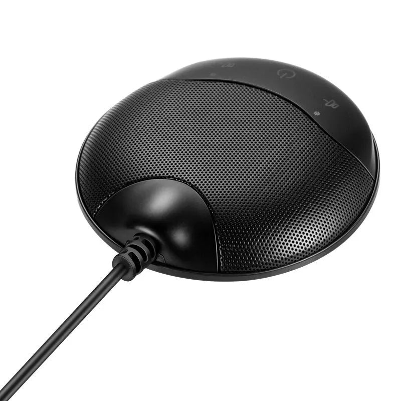 Black A7 USB condenser microphone for conference calls and gaming voice chat