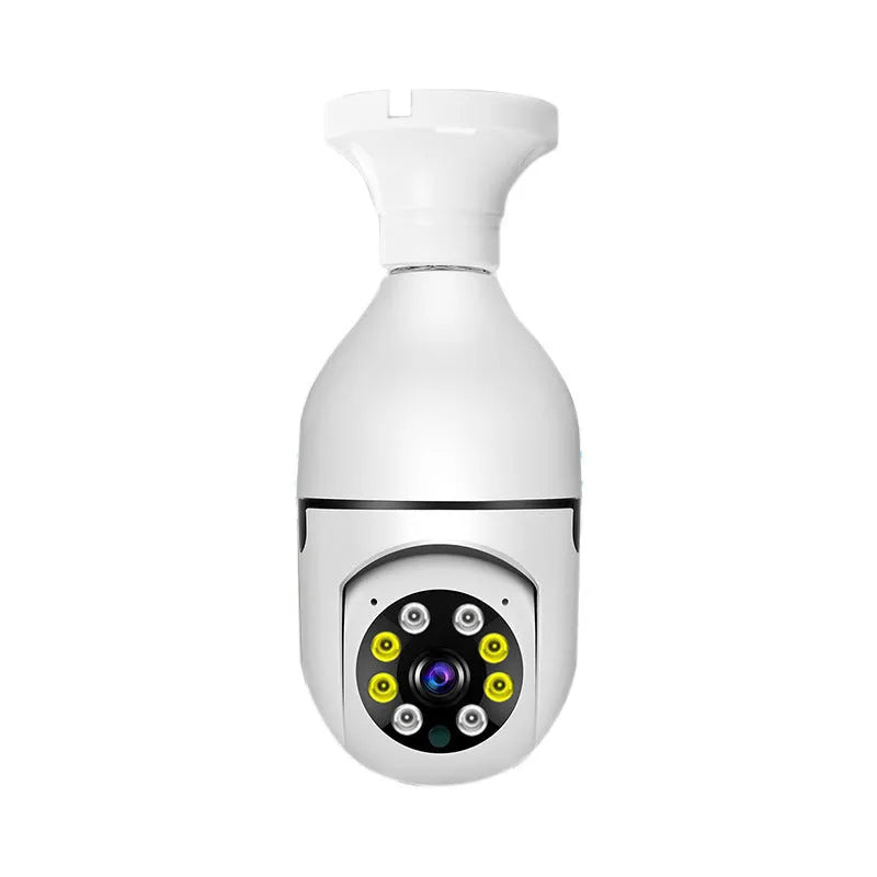 Wireless wifi bulb security camera with 1080p definition and full colour night vision for lamp holder installation
