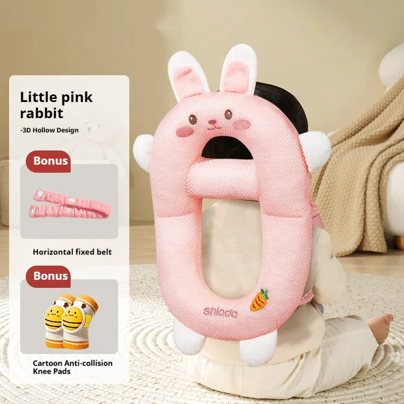 Baby cartoon anti-collision pillow with dinosaur design for toddler fall protection